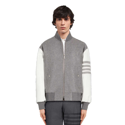 Thom Browne Leather sleeves coat