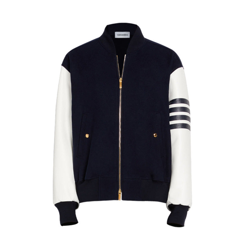 Thom Browne Leather sleeves coat