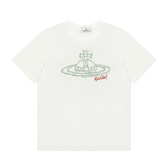 ヴィヴィアンウエストウッド ピュアコットンカジュアルTシャツ