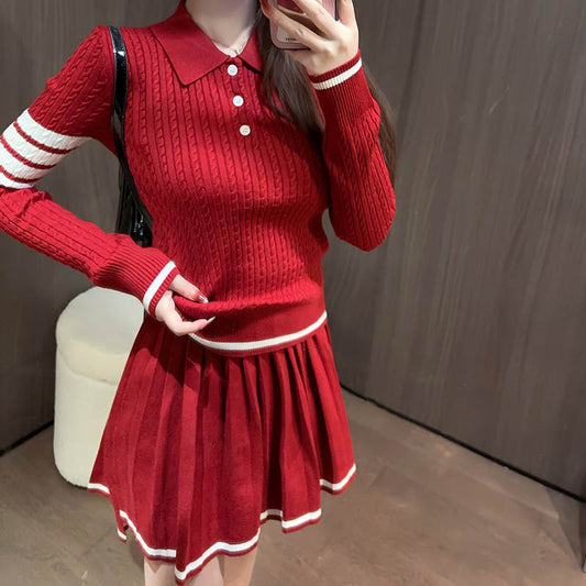 Thom Browne Women's Preppy Wool Knit Suit