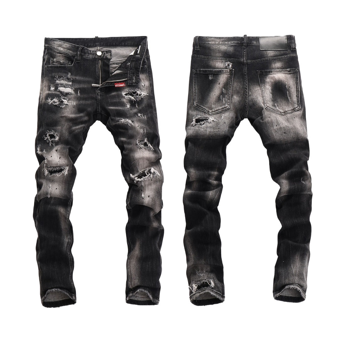 SOLO-DSQ2 Elastic washable holes Jeans