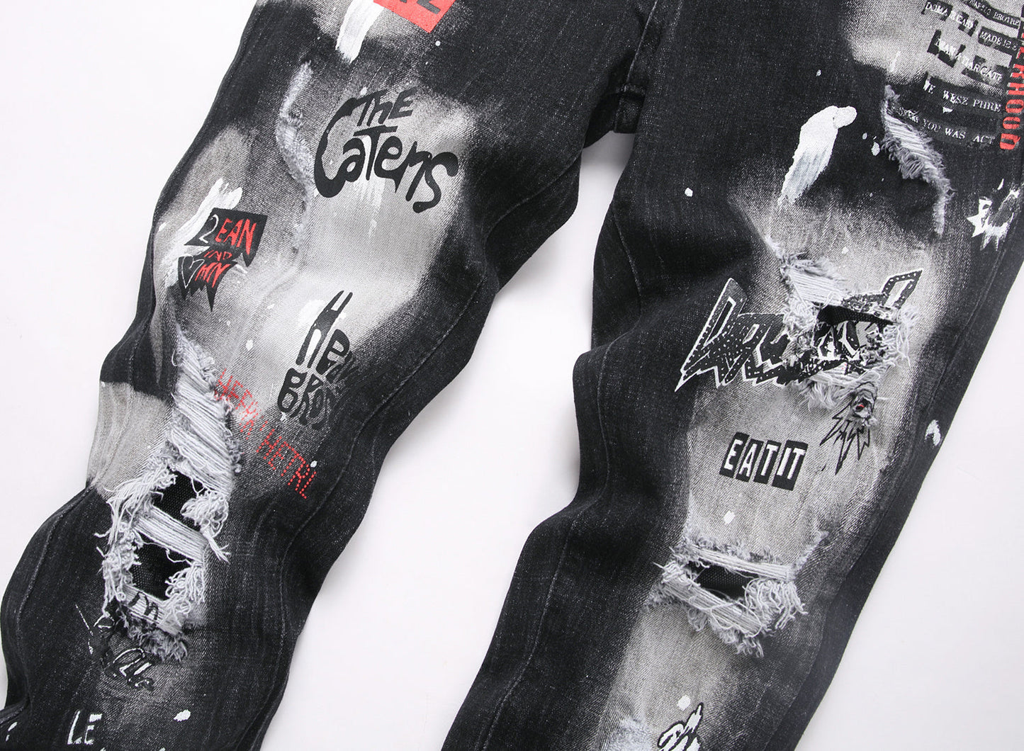 dsquared2 2026 Spring/Summer Men's Wide-Leg Distressed Denim Jeans