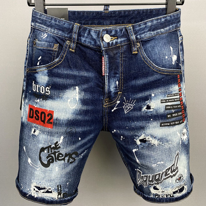 DSQ2 2025 New Blue Ripped Jeans