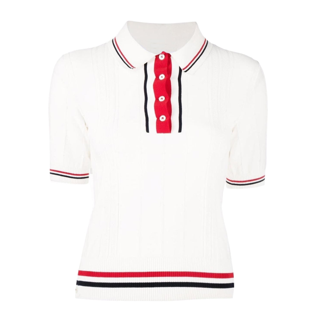 Thom Browne Women Ribbon POLO shirt