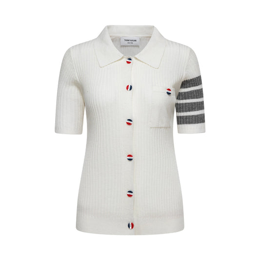 Thom Browne Women Color buckle POLO shirt