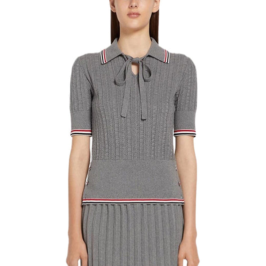 Thom Browne Women stripe POLO shirt