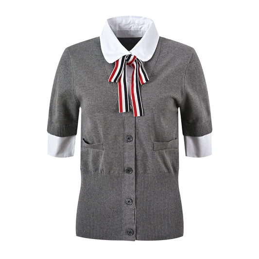 Thom Browne Women Ribbon POLO shirt