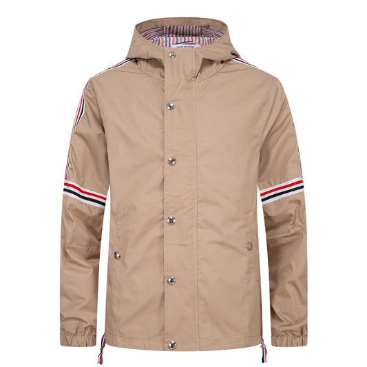 Thom Browne Khaki Hooded Jacket