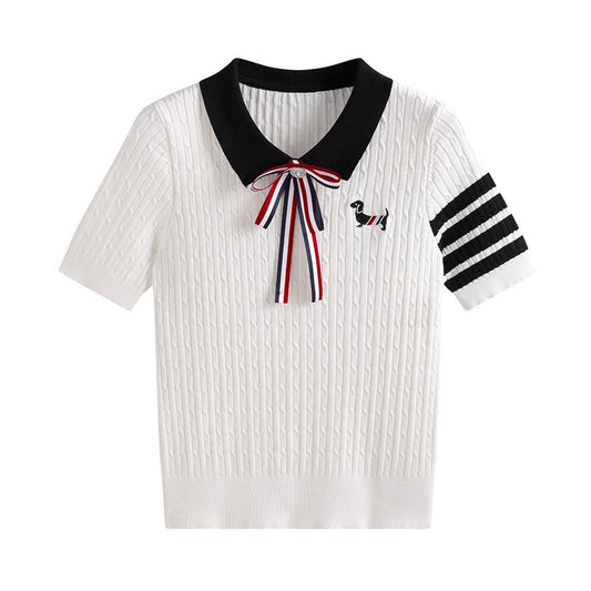 Thom Browne Women Stripe T-shirt