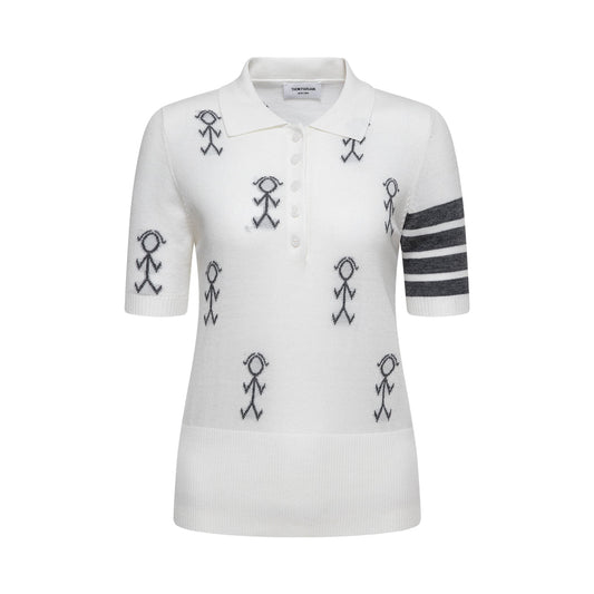 Thom Browne Women Stickman POLO shirt