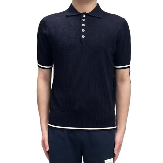 Thom Browne 2025ss Men Wool POLO T-shirt