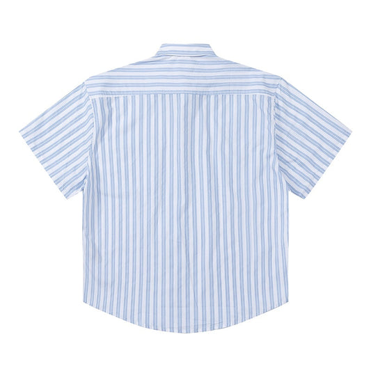 Ami Paris Unisex Short-Sleeve Striped Shirt - Classic Style