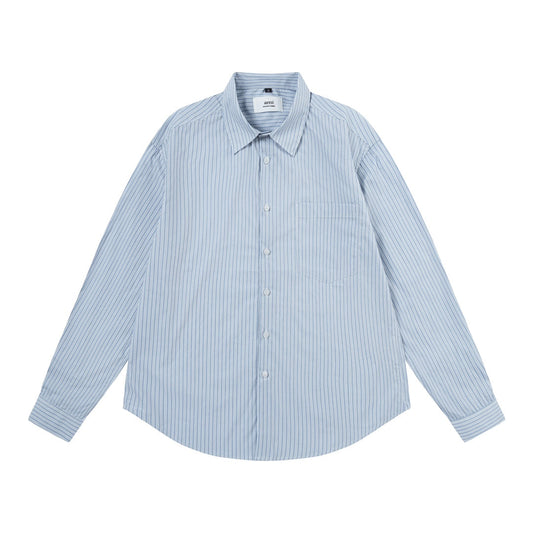 Ami Paris Unisex Striped Shirt - Premium Cotton