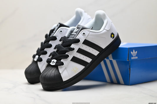 Adidas Classic Black & White Superstar Sneakers