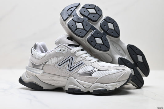 New Balance 9060 Retro Lifestyle Sneakers – White Silver