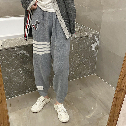 Thom Browne Women's Thickened Sweatpants with Cuffs