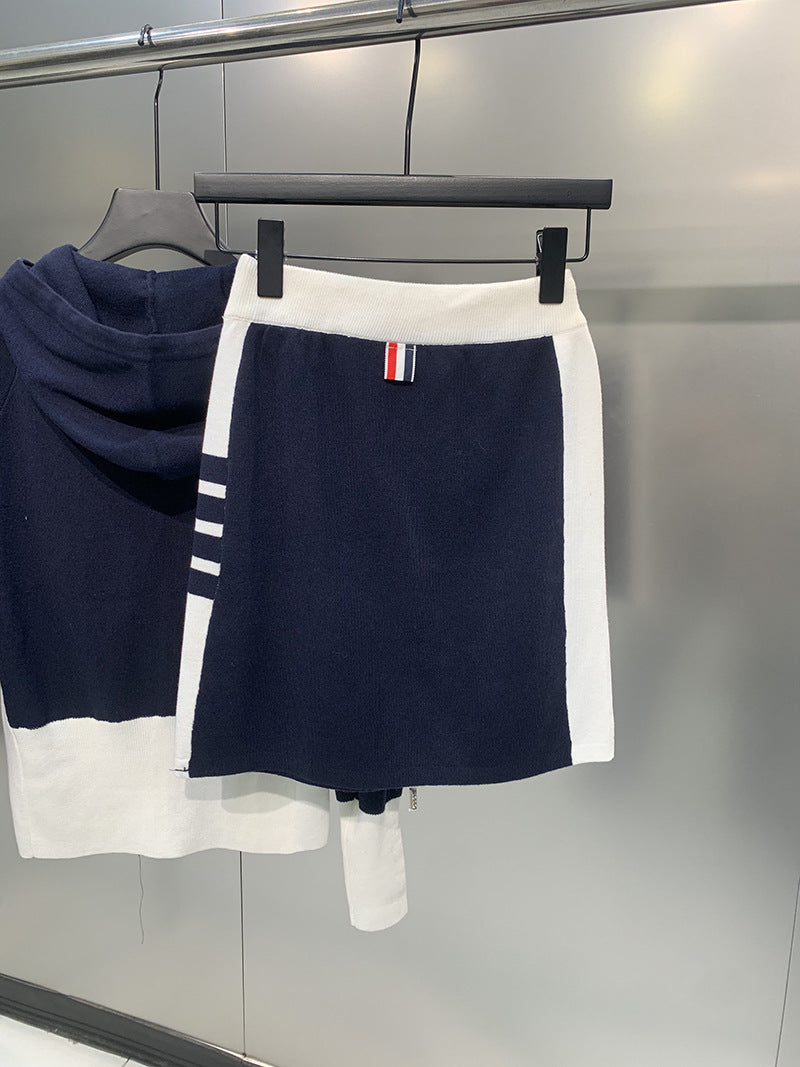 Thom Browne Women's Three-Bar Knit Skirt Suit