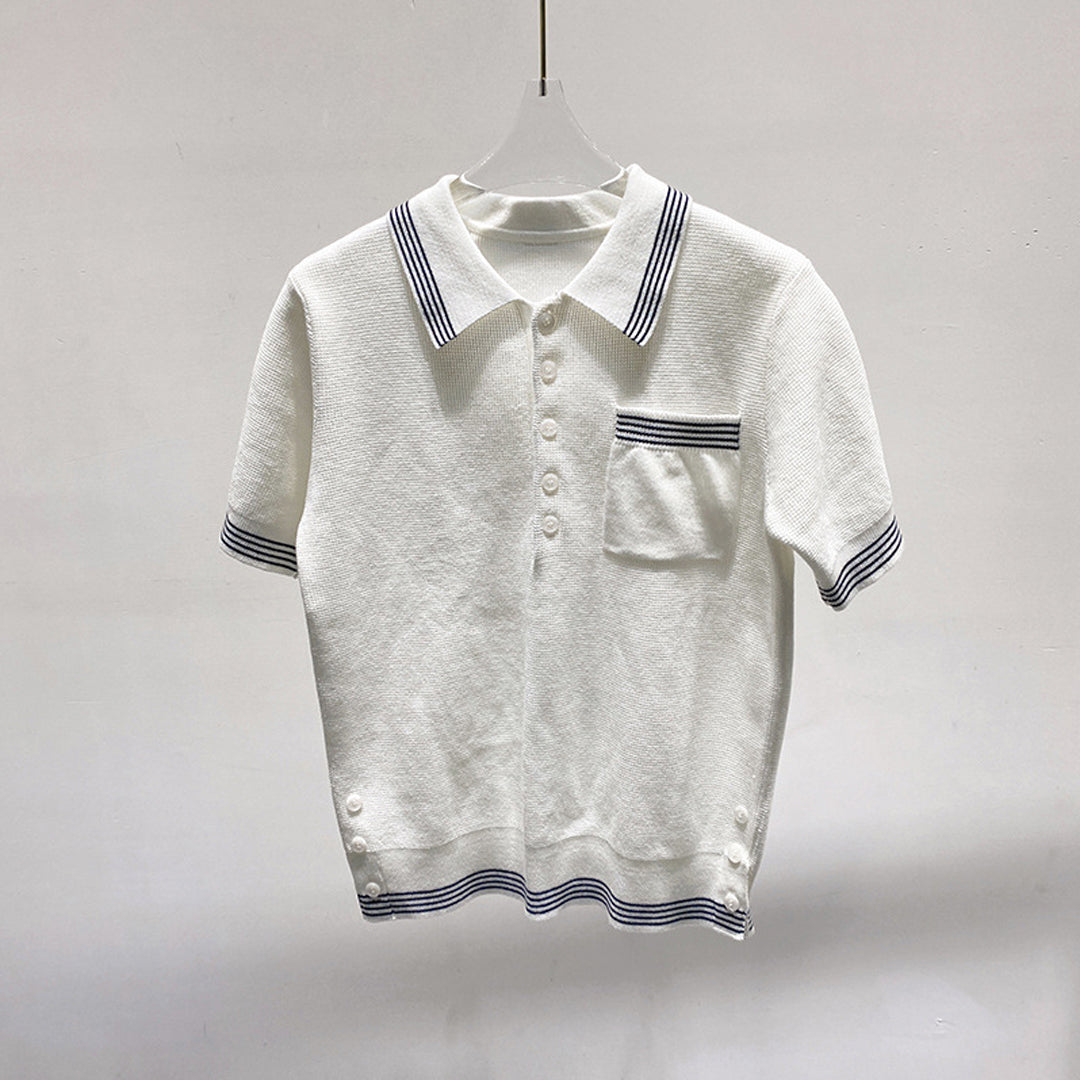Thom Browne Women stripe POLO shirt