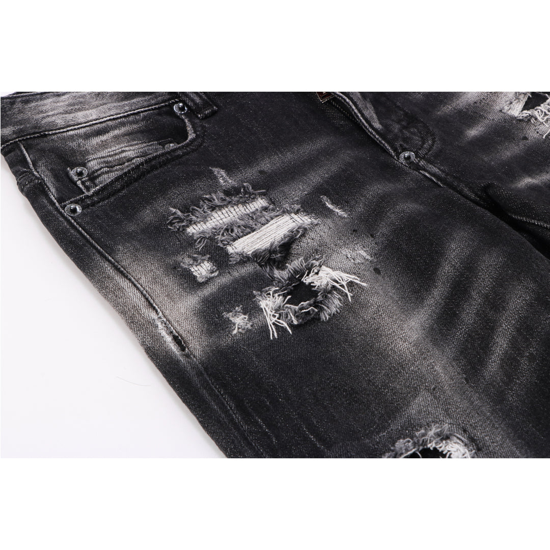 SOLO-DSQ2 Elastic washable holes Jeans