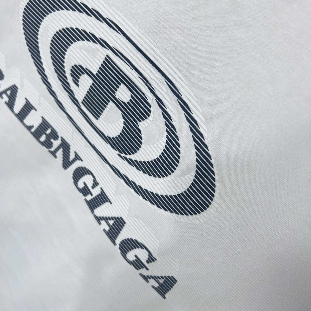 Balenciaga 2025SS Men's Graphic Printed Cotton T-Shirt | Black & White