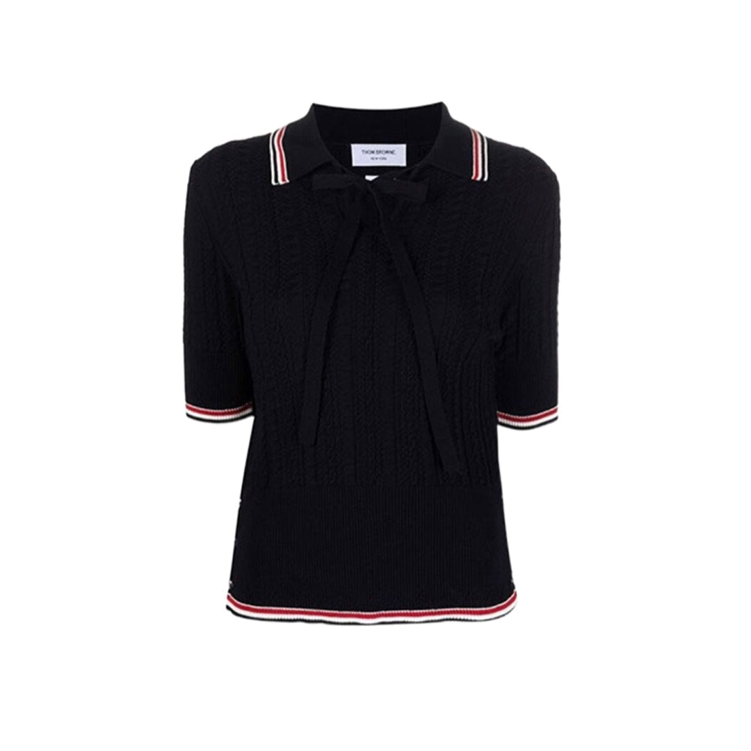 Thom Browne Women stripe POLO shirt
