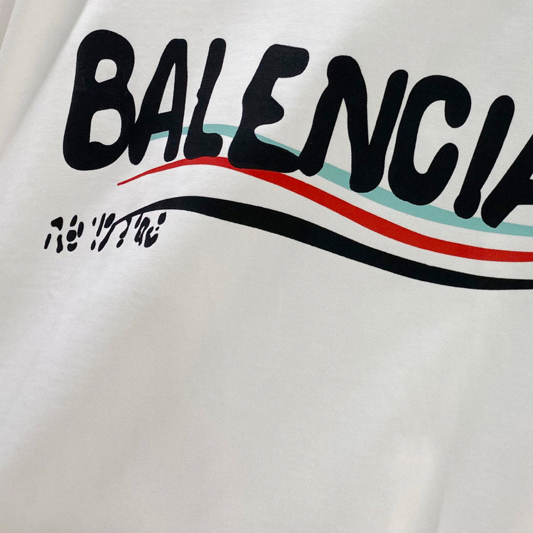 Balenciaga 2025SS Men's Classic Cotton T-Shirt | Black & White