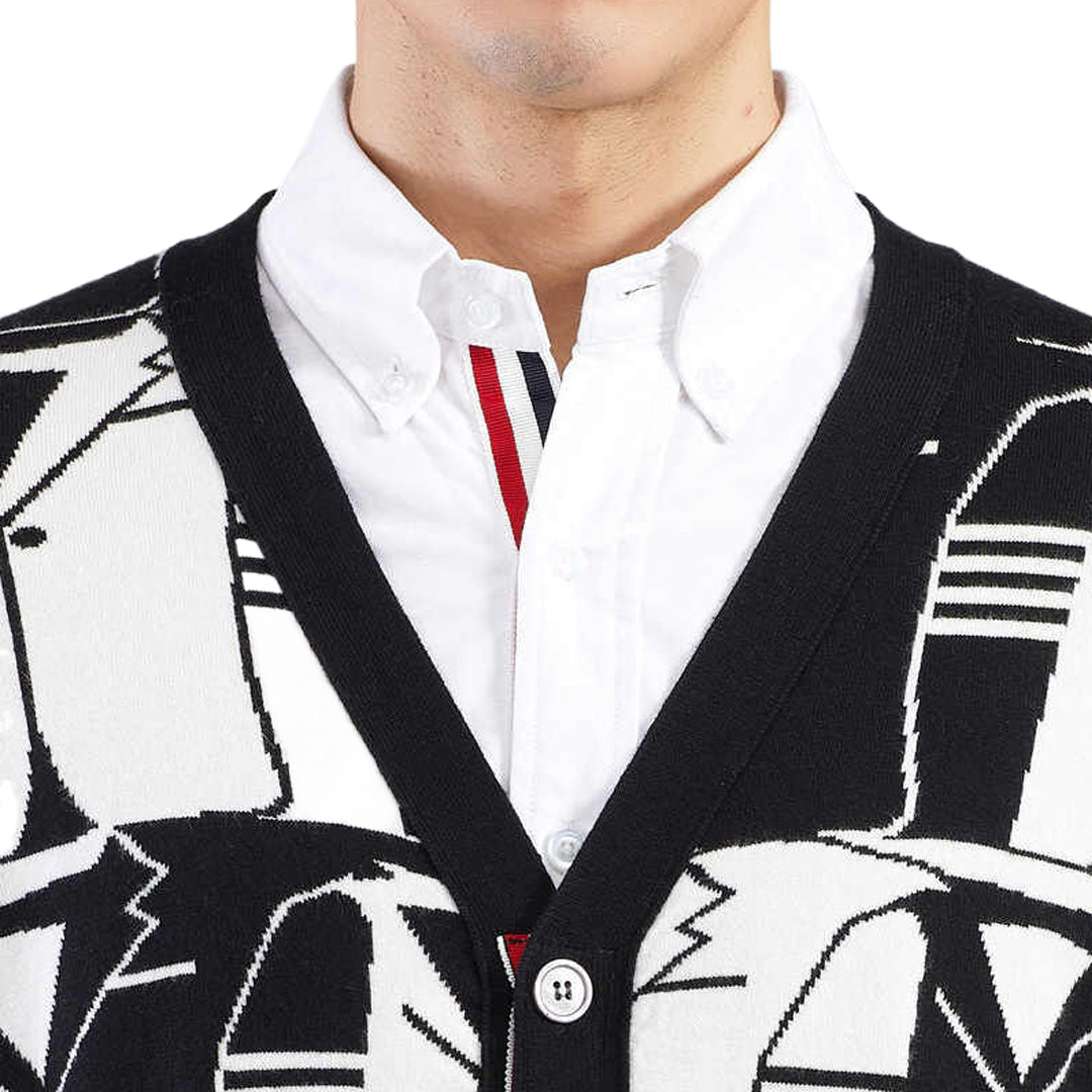 Thom Browne Contrast color sweater