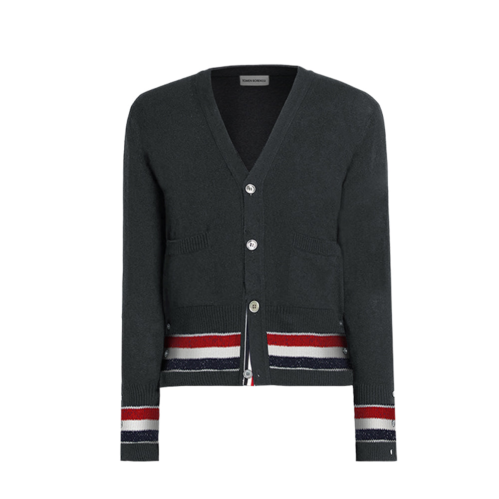 Thom Browne 4-Bar Thick knitted jacket