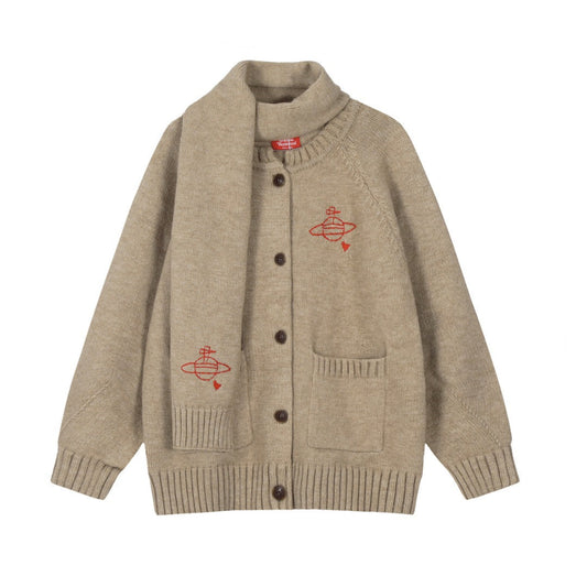 Vivienne Westwood Scarf-Collar Cotton Sweater