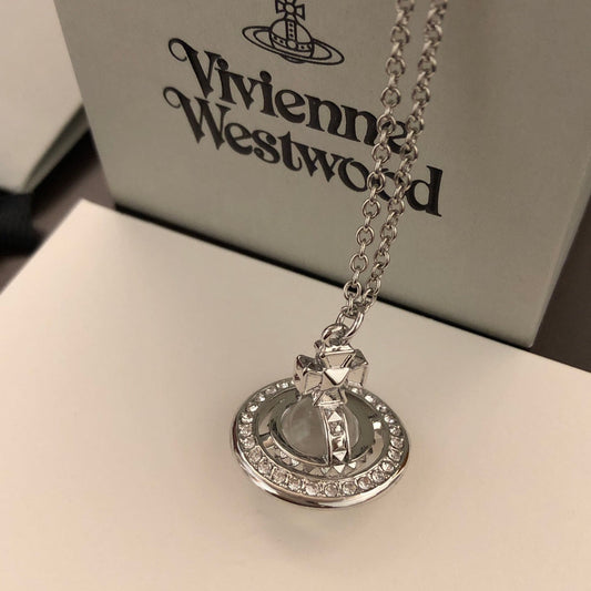 Vivienne Westwood UFO Crystal Clavicle Necklace