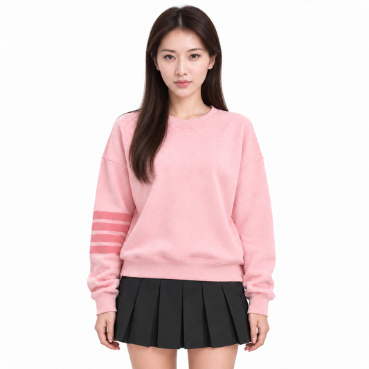 Thom Browne Women's Pink Hooded Sweatshirt Set