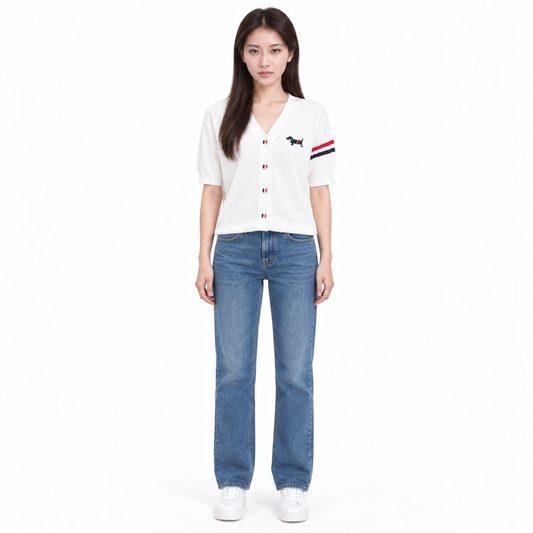 Thom Browne Puppy V-neck short sleeves