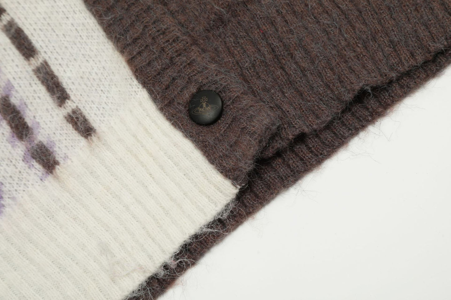 Vivienne Westwood カラーブロック コットンウールカーディガン