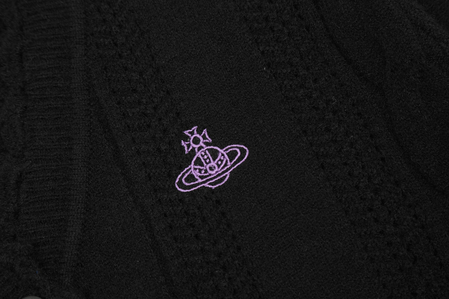 Vivienne Westwood レーストリム コットンウールカーディガン
