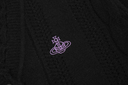 Vivienne Westwood レーストリム コットンウールカーディガン