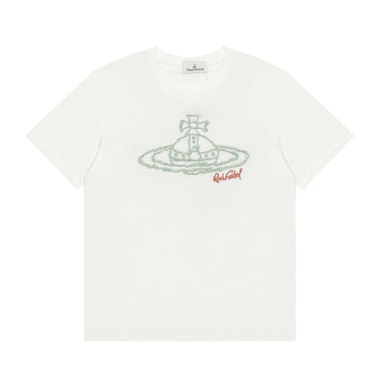 ヴィヴィアンウエストウッド ピュアコットンカジュアルTシャツ