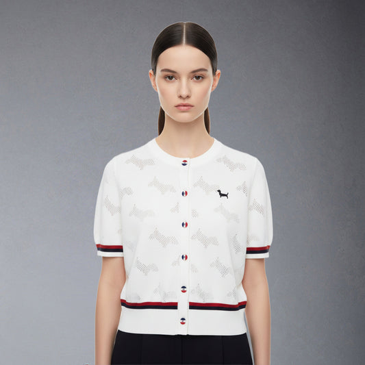 Thom Browne 2026 Open-knit Polo Shirt