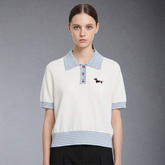 Thom Browne 2026 Open-knit Polo Shirt