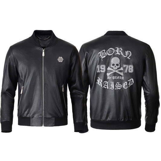 SOLO-LOGO Cowhide Jacket