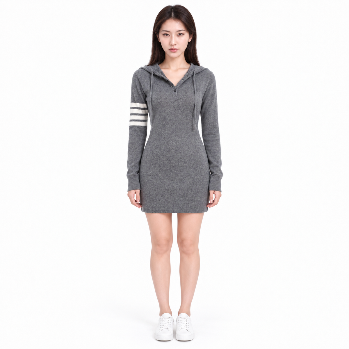 Thom Browne Women's Contrast Hem Hip Dress