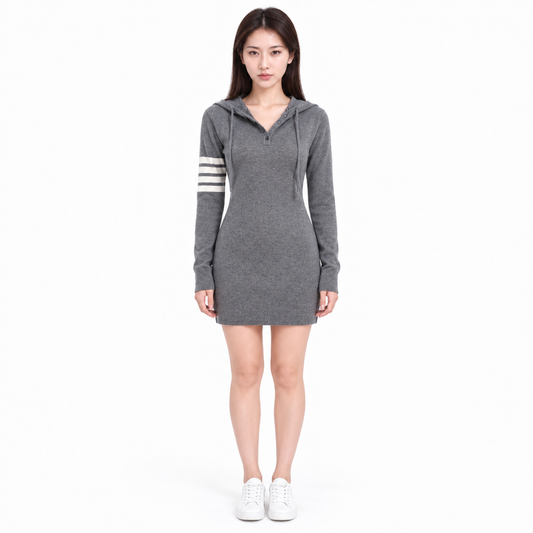 Thom Browne Women's Contrast Hem Hip Dress
