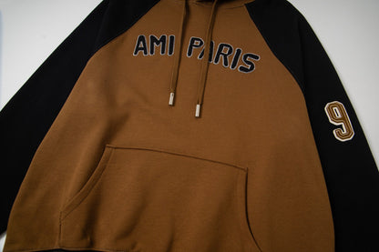 2026 AMI PARIS ユニセックス カラーブロック フーディー