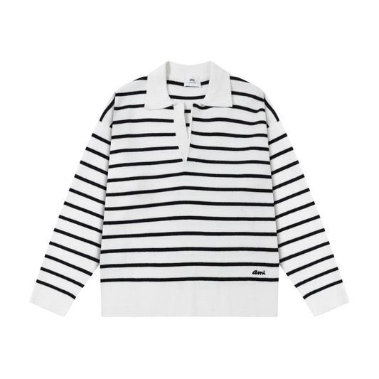 2026 AMI PARIS  striped sweater