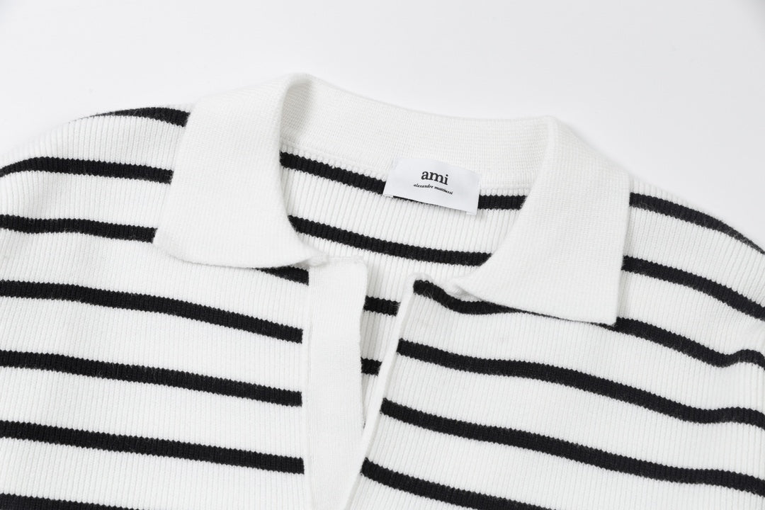 2026 AMI PARIS  striped sweater