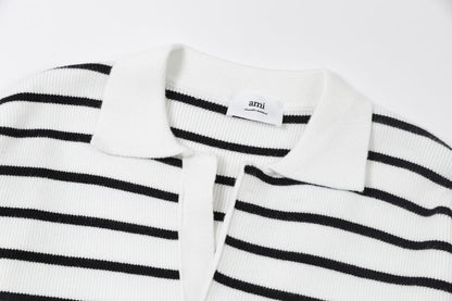 2026 AMI PARIS  striped sweater