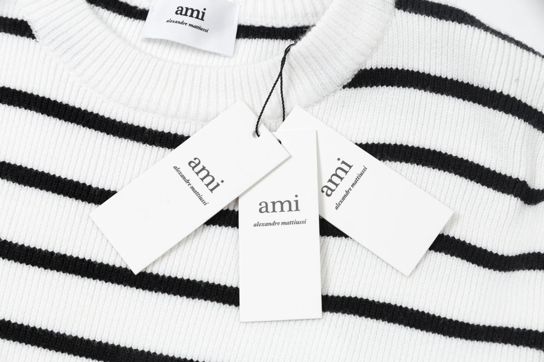 2026 AMI PARIS  striped sweater