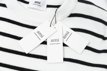 2026 AMI PARIS  striped sweater