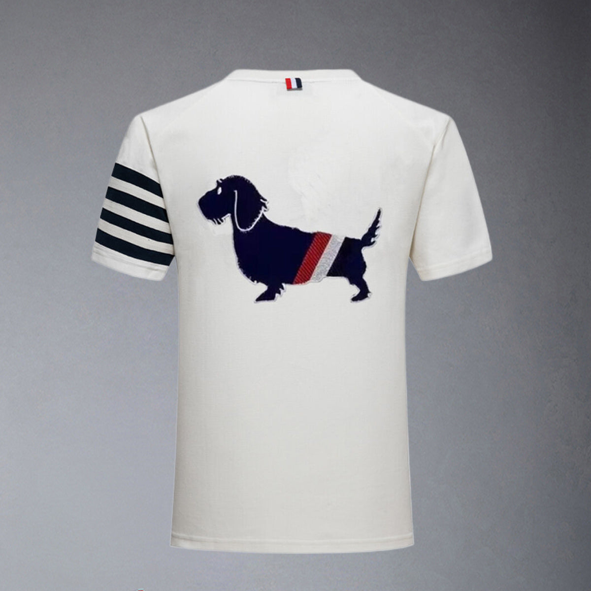 トム・ブラウン 子犬刺繍 Tシャツ
