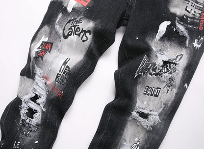 dsquared2 2026 Spring/Summer Men's Wide-Leg Distressed Denim Jeans