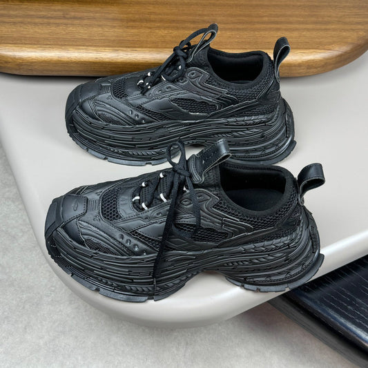 2025 Limited Edition Thick Sole Leather Sneakers